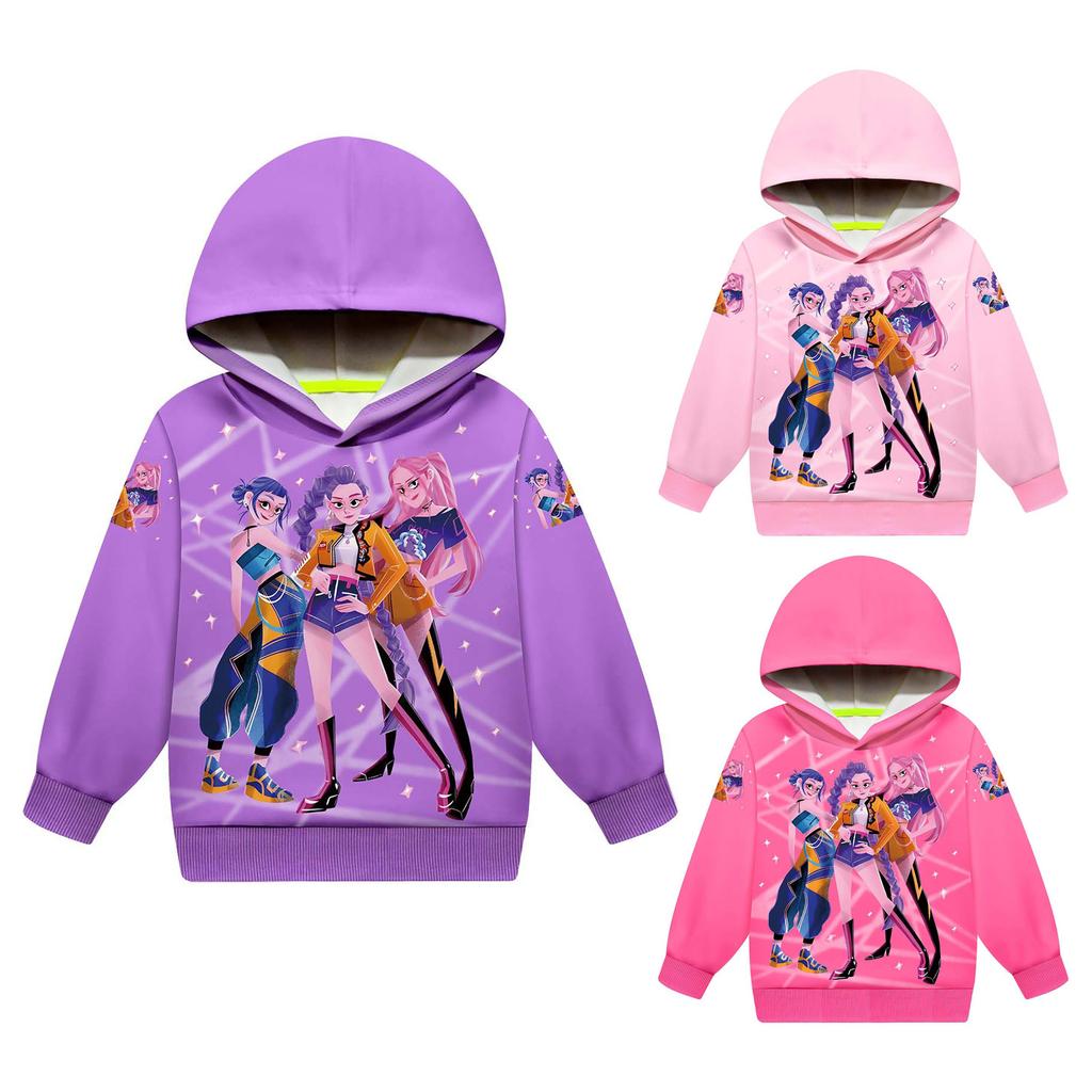 Girls Boys Hoodie Casual School Outdoor Sweatshirts For 2-12 Years Kids