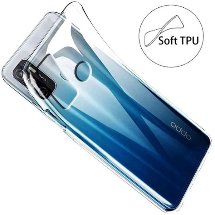 1 Coque de protection Transparente + 2 Verres trempé pour Oppo A53S avec Stylet Toproduits®
