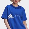 Adidas X Stella McCartney Asmc Logo Tee Sport Round Neck Short Sleeve Women Tops Cobalt-Blue HB7403