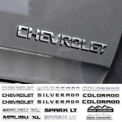Emblème ABS 3D Autocollant Badge de Coffre Arrière de Carrosserie de Voiture Pour Colorado HIGH COUNTRY malibu XL silverado spark LT Accessoires