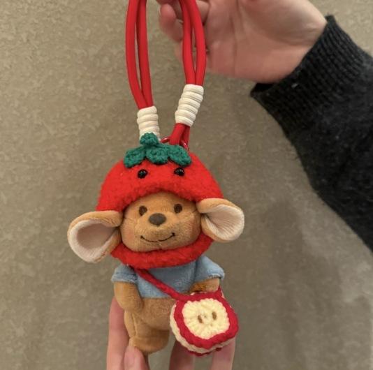 Roo Cartoon Anime Character Series Match Cute Hood Accessories Backpack Pendant Plush Keychain Decoration Doll Periphery Gifts