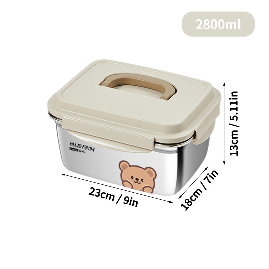 Lebensmittelaufbewahrungsbehälter mit großer Kapazität 304 Edelstahl Lebensmittel Frischhaltebox Versiegelt Auslaufsicher Kühlschrank Crisper