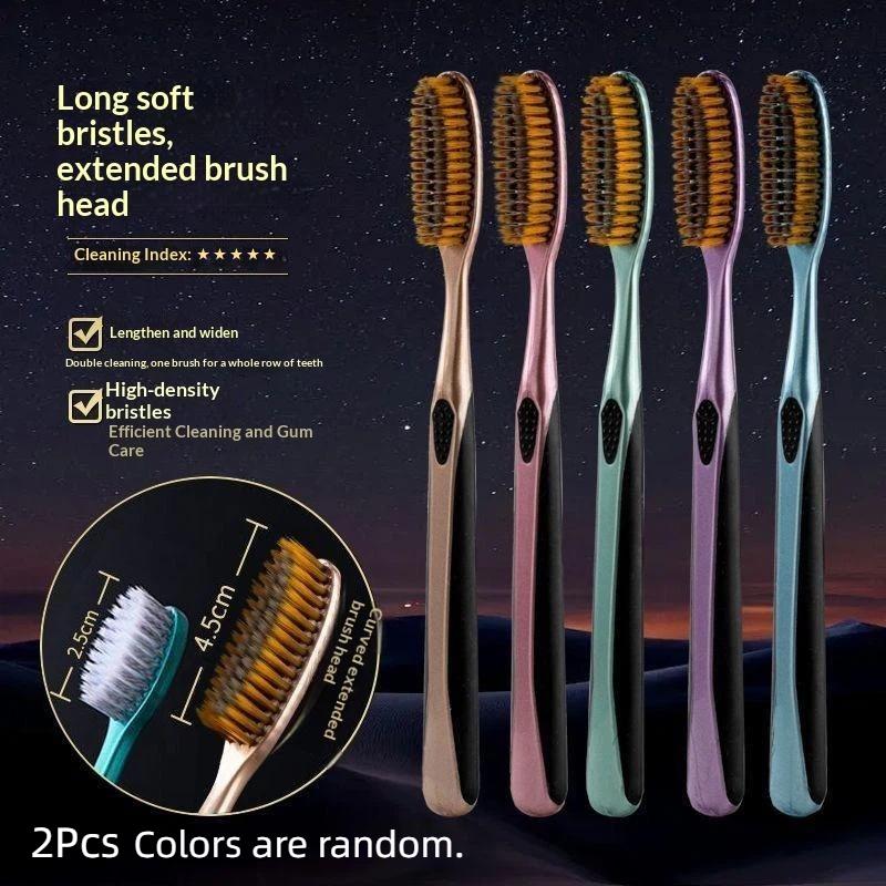 Soft Bristled Large Head Toothbrush Anti-Slip Wide Grip Handle 1/5 Pcs Optional Suitable for Student Dorm Oral Care