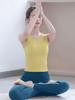 Women's Red Sports Vest & Yoga Suit with Chest Pads - Slimming, Tummy-Concealing, Ideal for Outdoors & Pilates