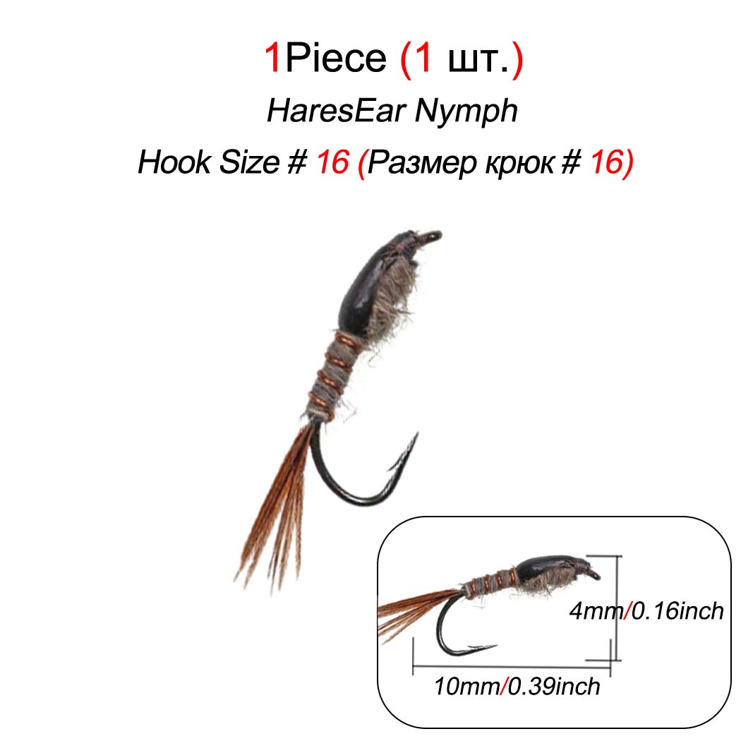 

1/3 шт., рыболовная приманка, быстро тонущая проволока, вольфрамовая бусина, голова нимфы, мухи, форель, рыбалка нахлыстом 1Pcs-Size 16