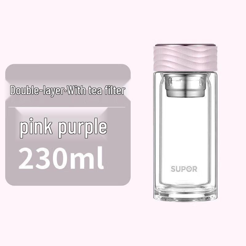 Supor Double-Wall Glass Tea Infuser Mug