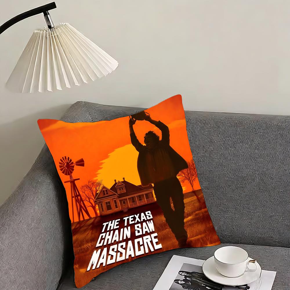 SSaw MassacreE Movie Cushion Cover Pillowcase Ultra Soft Skin Friendly Fabric Cloud Like Comfort Concealed Zipper