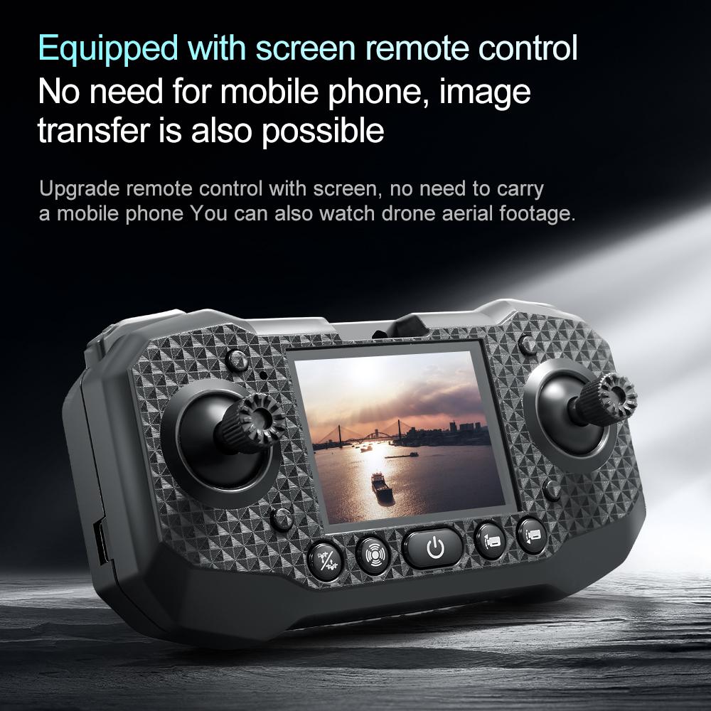 M6 Mini Drone 4K Professional HD Camera with Large Screen 2.4G WIFI FPV Dron Brushless Optical Flow Hover Folding Quadcopter