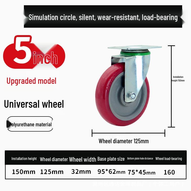 Lightweight PVC Swivel Casters with Silent Brake and Heavy-Duty PU Wheels (3/4/5 Inch) for Storage Cages