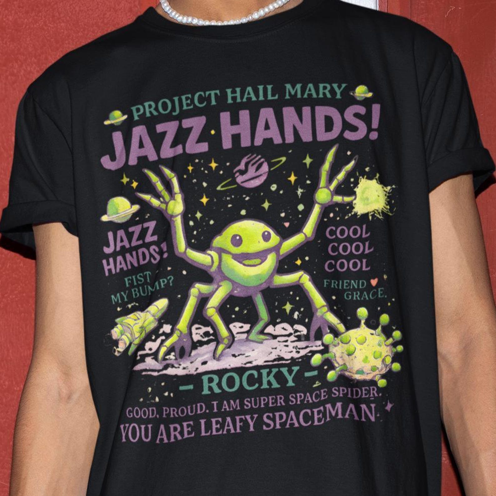 Project Hail Mary Rocky Shirt -Jazz Hands Tshirt,Fist My Bump M