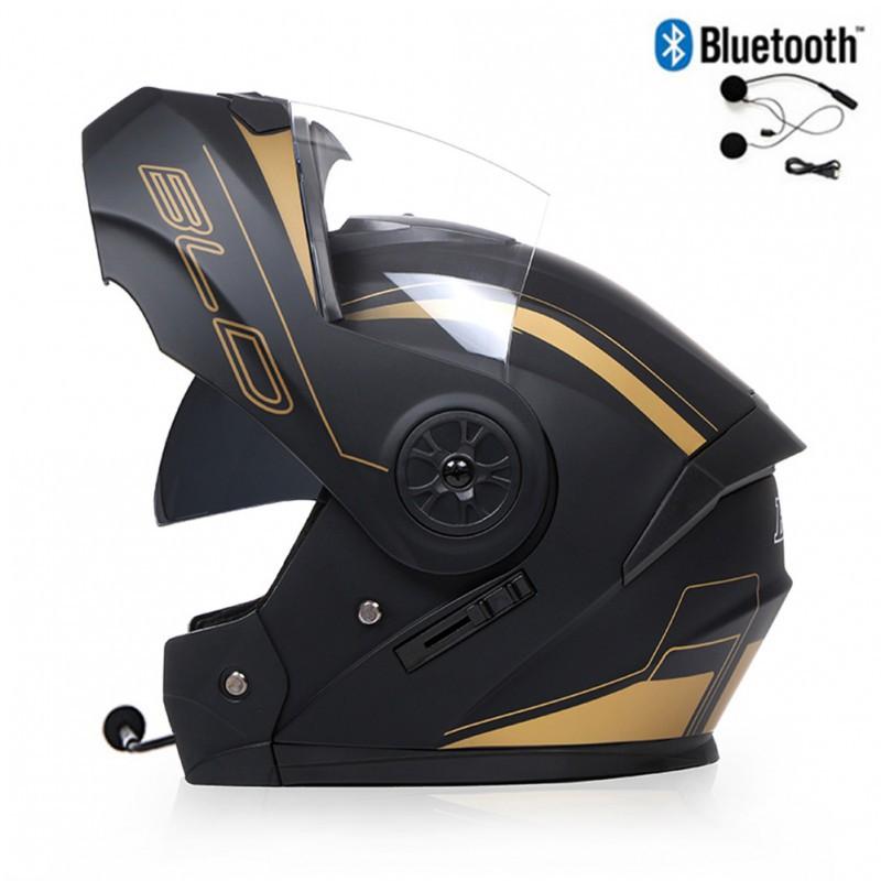 BLD Electric Bicycle Helmet Motorcycle Full Double Lens Exposed Universal Riding All Seasons