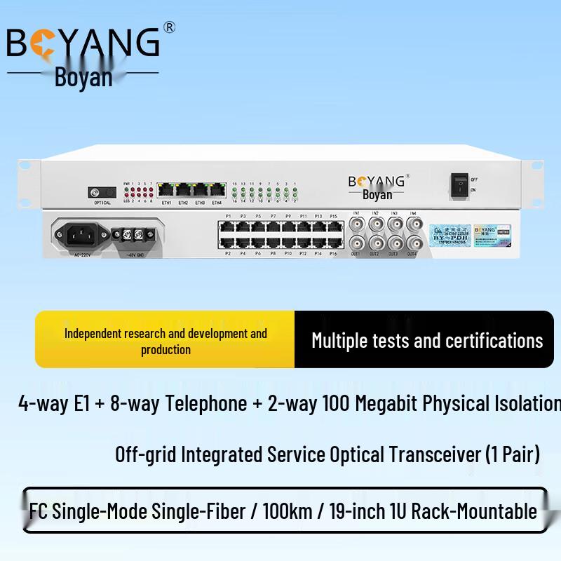 Boyang Integrated Optical Multiplexer (4E1, 8 Phone, 2FE)