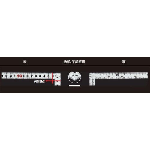 Shinwa Sokutei Carpenter's Ruler, Flat, with Square Graduations on the Back, JIS Standard, Silver, 50cm, 10016