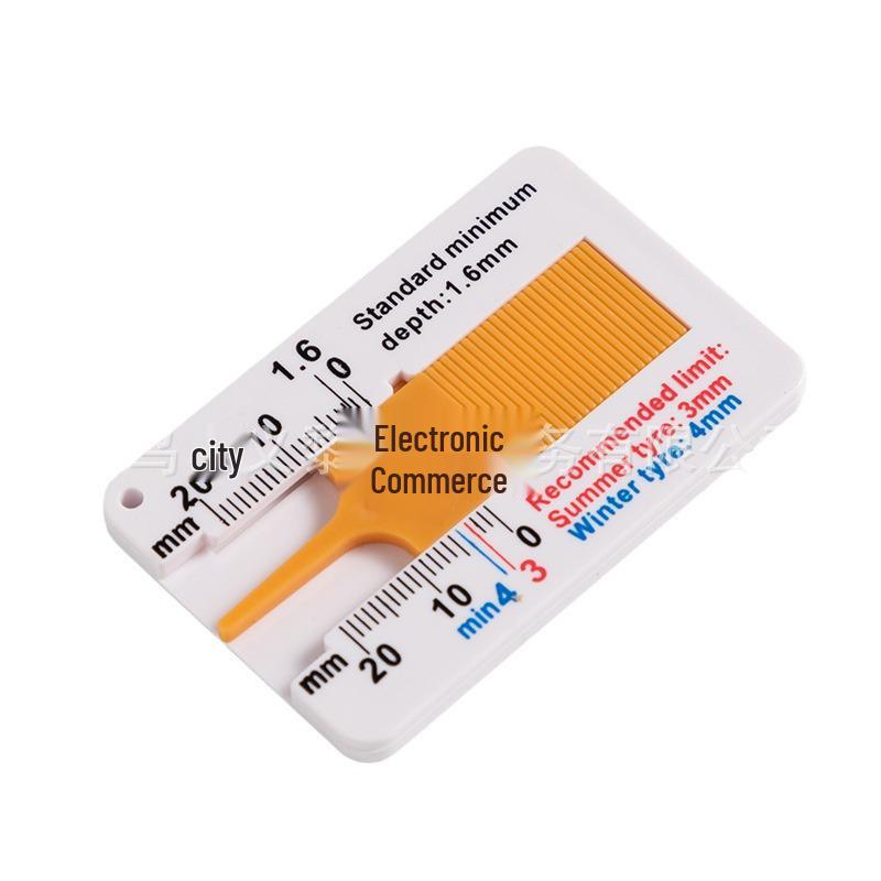 Portable Plastic Tire Tread Depth Gauge 0-20MM
