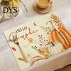 Thanksgiving Dining Table Decor Autumn Placemats, Pumpkin Gnome Skeleton Turkey Printed Mats, Heat Resistant Home Gifts Washable Place Harvest