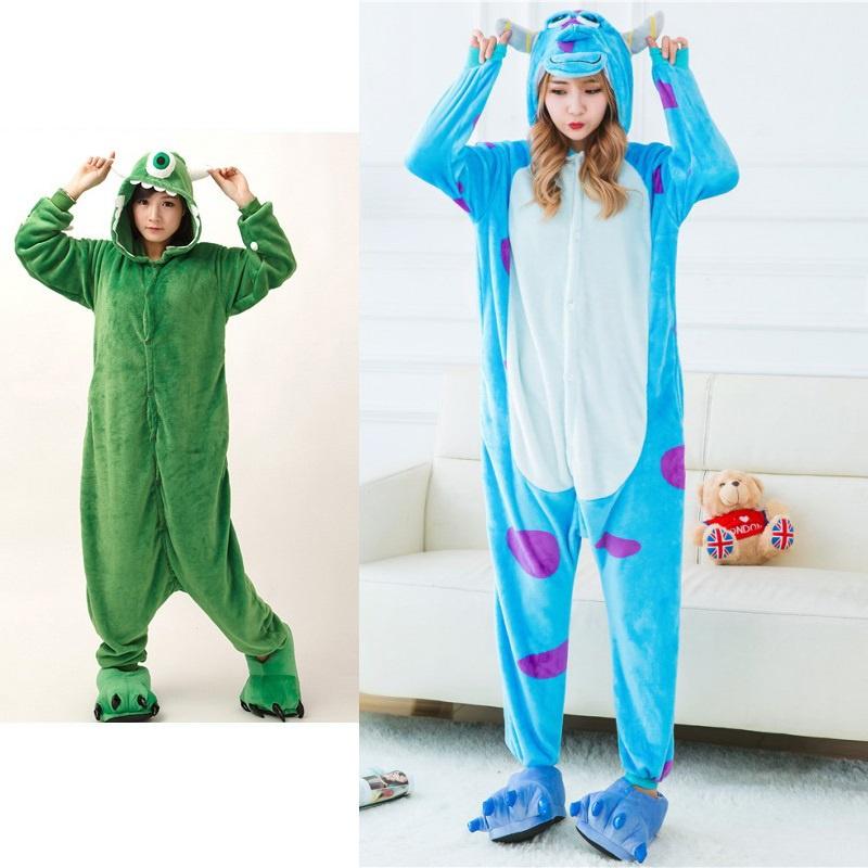 Soft And Cozy Monsters University Mike Wazowski And Sully Costume Pajamas For All Ages