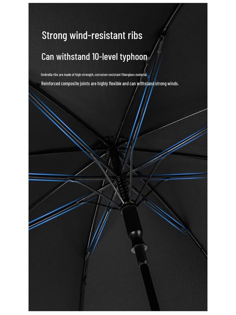 Extra Large Solid Wood Golf Umbrella with Automatic Long Handle—Customizable Logo