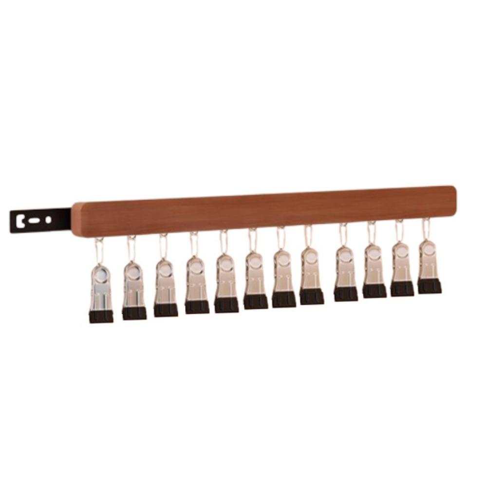 Punch Free Wooden Hats Hanger 8/12 Clips Clothes Drying Rack Wall Mounted Hat Holder  for Home