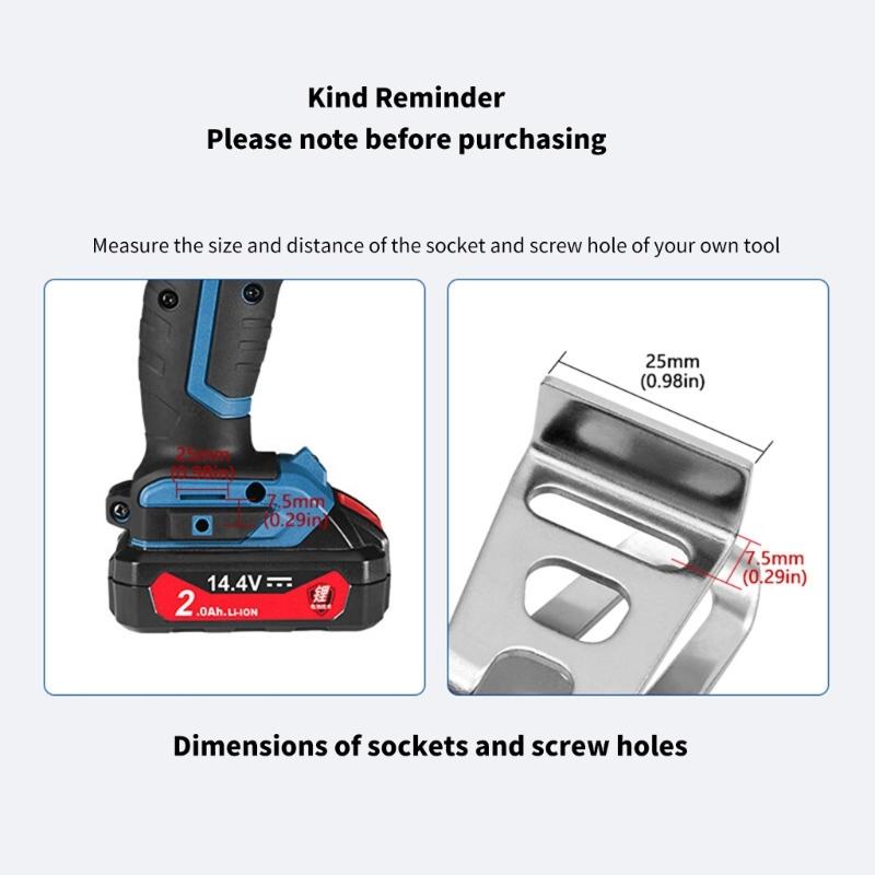 Professional Belt Clip Hook Stainless Steel Hook Screw Set For 18V Cordless Drills Impact Driver Power Tool Accessories