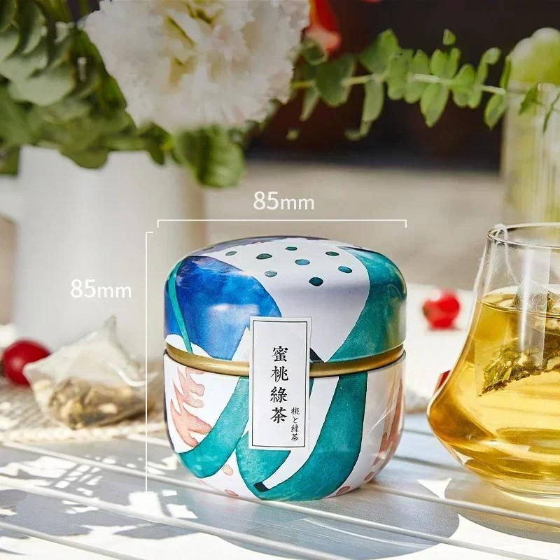 Teedose Teedose Behälter Kerzendosen Kaffee Süßigkeiten Snacks Kleine Dose Mini Tragbare Aufbewahrungsboxen Versiegelte Gläser Verpackung Teegeschirr