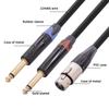24K Gold Plated Audio Converter Adapter Y Splitter Dual 1/4 Inch To XLR Cable  for Microphone
