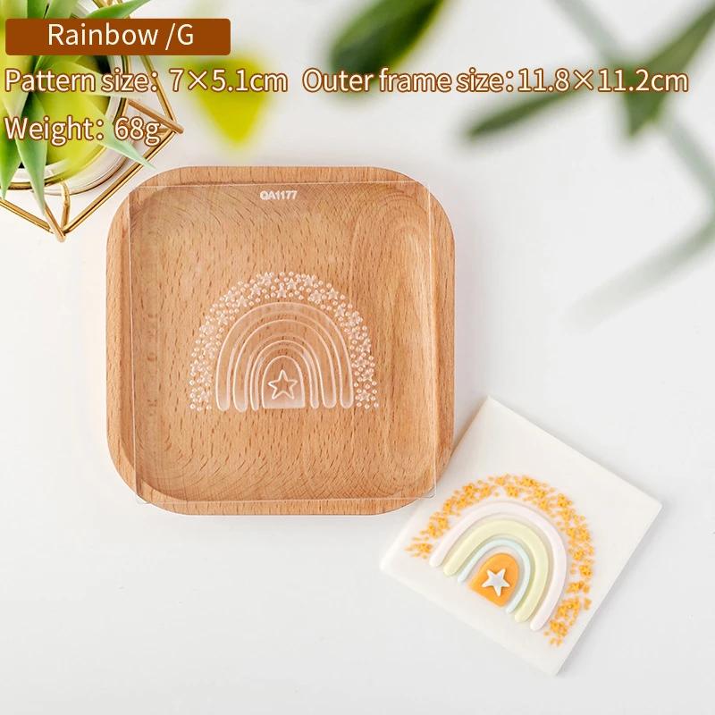 Boho Arch Rainbow Cookie Cutter Mold Bohemian Arched Cake Decorating Tool Birthday Wedding Baby Shower Biscuit Stamp for Baking