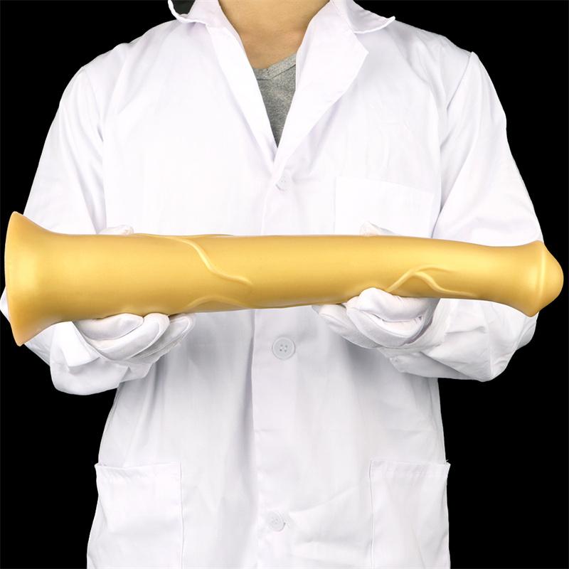 Weiblicher goldener Silikon-Super-King-Size-Dildo, Analplug, Pferd, hängender Esel-Masturbator, erotisches Produkt für Erwachsene