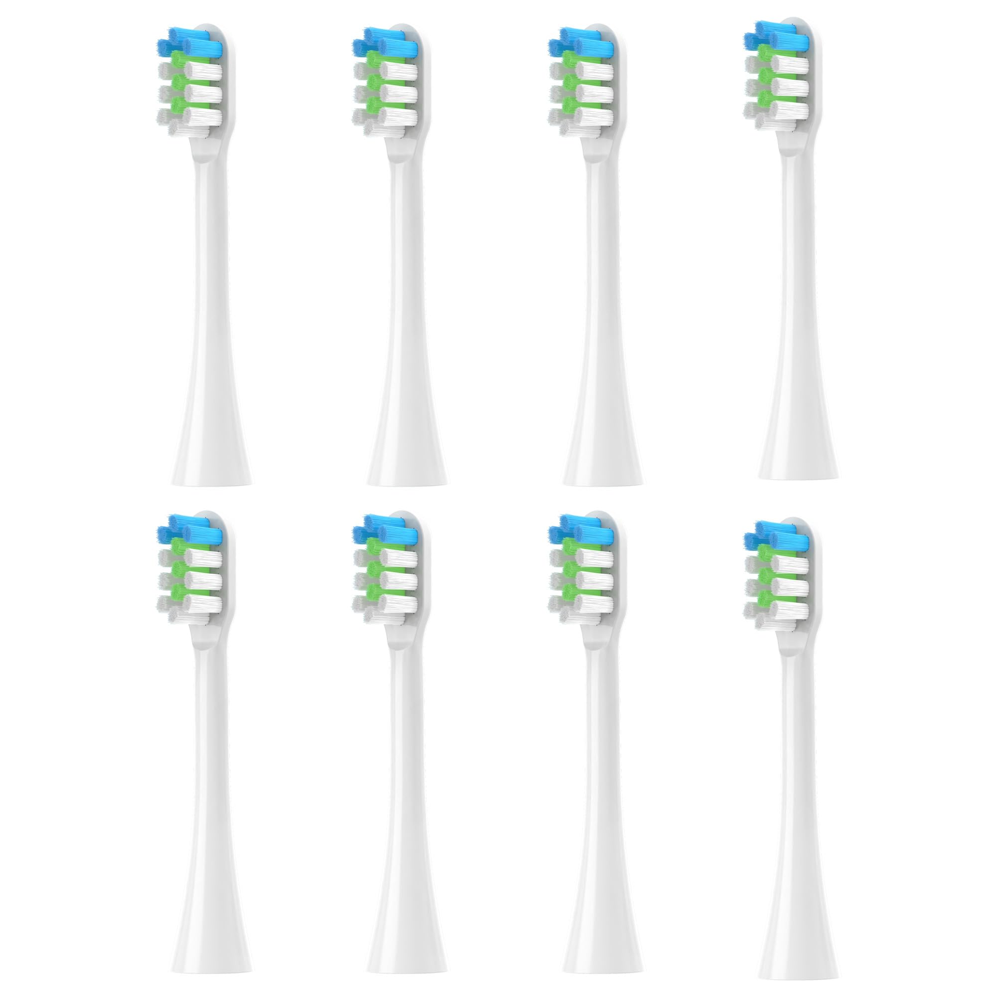

FitMount Panasonic Doltz Compatible Electric Toothbrush Replacement Brush Set, Plaque Removal, Regular Size, Soft, Ultra-Fine Bristles, 8-Pack, White