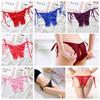 Nightwear Underwear Crotchless Underwear Bowknot Lace G-string Sexy Bondage Panties Open Crotch