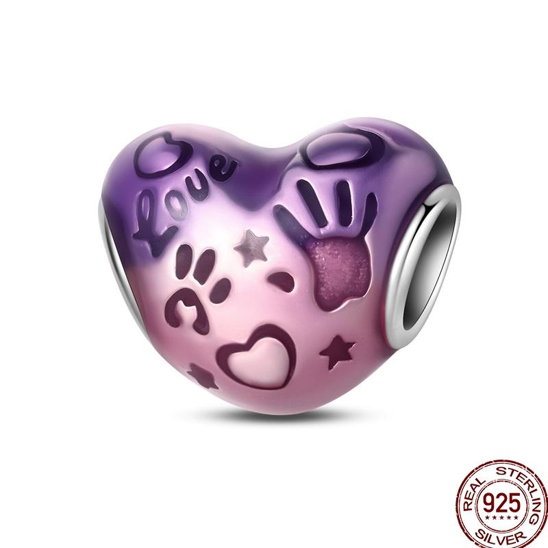 Original Charms Copper Poker Kitty Charms Bead Heart Marry Pave Zircon Fit 3Mm Bangle Bracelet Jewelry Gifts Making