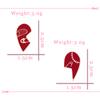 2Pcs/Set Broken Red Heart Brooches Cartoon Enamel Pins Metal  Custom Button Denim Jackets Badges Jewelry For Couple Friends Gift