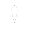 Hermes Mini Pop H Pendant Vibrant Orange Gold Plated Necklace Women Necklace Rose-Gold H147992FO02