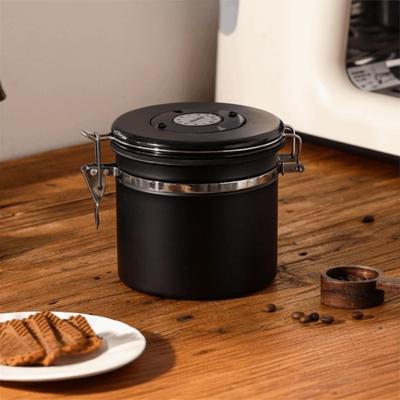 Stainless Steel Coffee Bean Storage Box Sealed Kitchen Storage Jars Coffee Bean Cans  Barista Tools