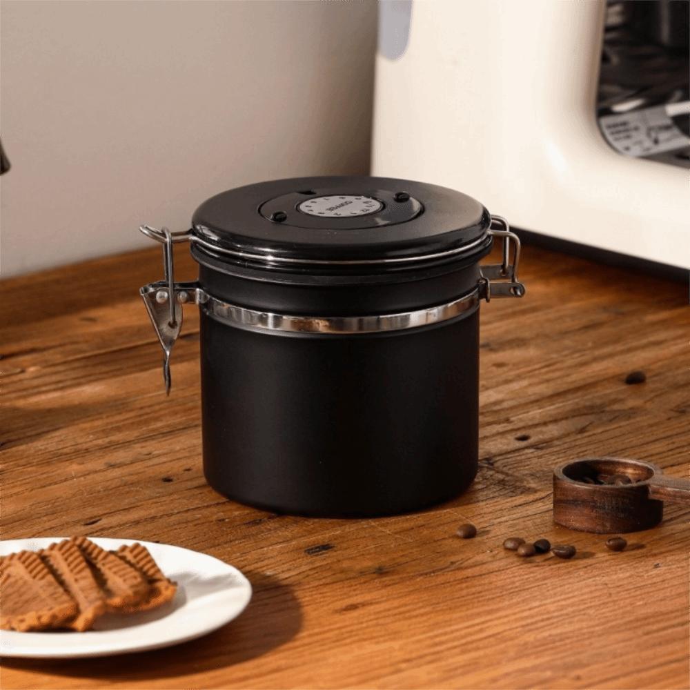 

Sealed Coffee Bean Storage Box 1.2/1.5/1.8L Kitchen Storage Jars Fresh-keeping Tank Barista Tools Sliver 1.2L