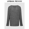UR Women's V-Neck Ripped Sequin Knit Sweater