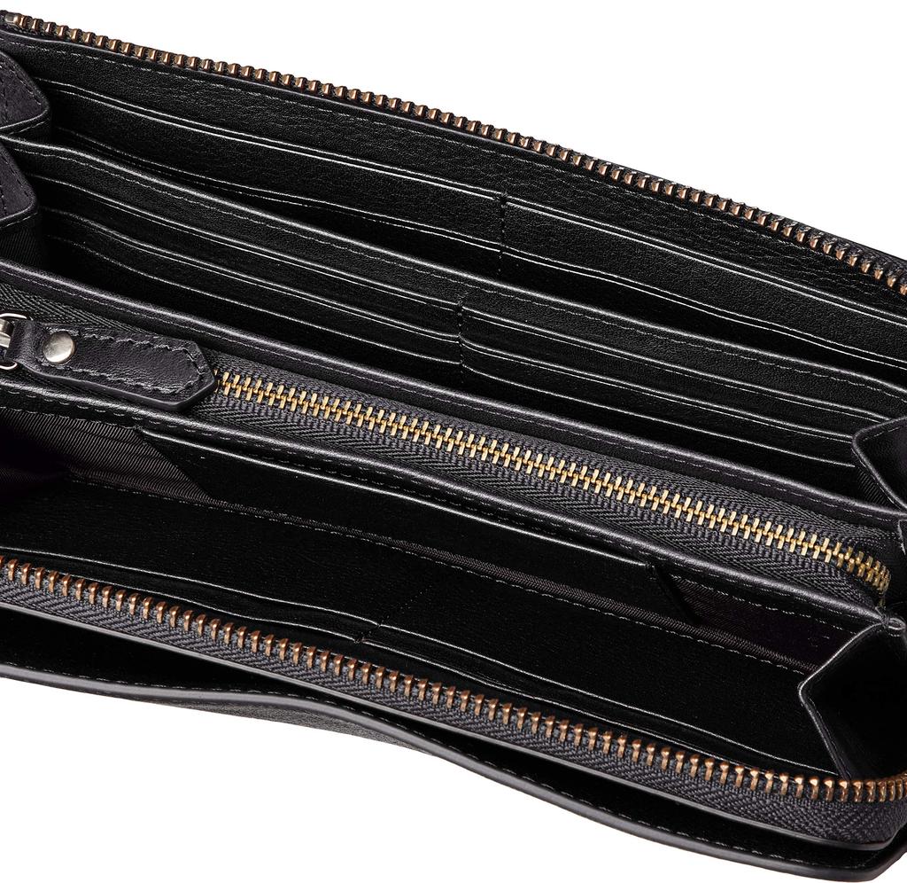 [Zonar] COMODO Long Wallet with Zipper, Cowhide Leather, 29 Card Slots, Large Capacity, Excellent Design, Gift Box Included, Black