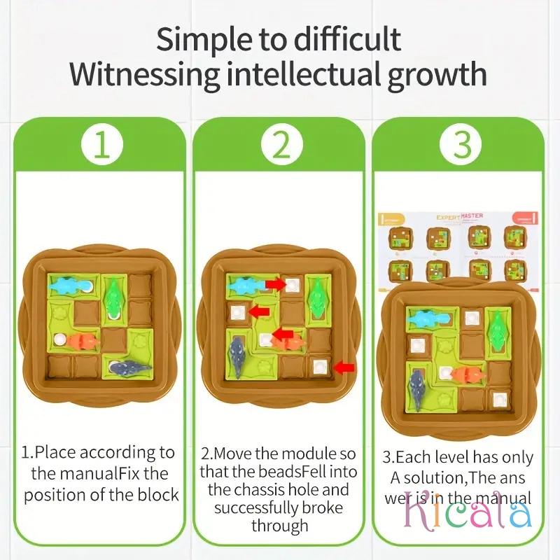 Brettspiel für Kinder Logisches Denken Training Eltern-Kind Interaktiv Motessori Puzzlespiel Spielzeug für Geburtstags-Weihnachtsgeschenke
