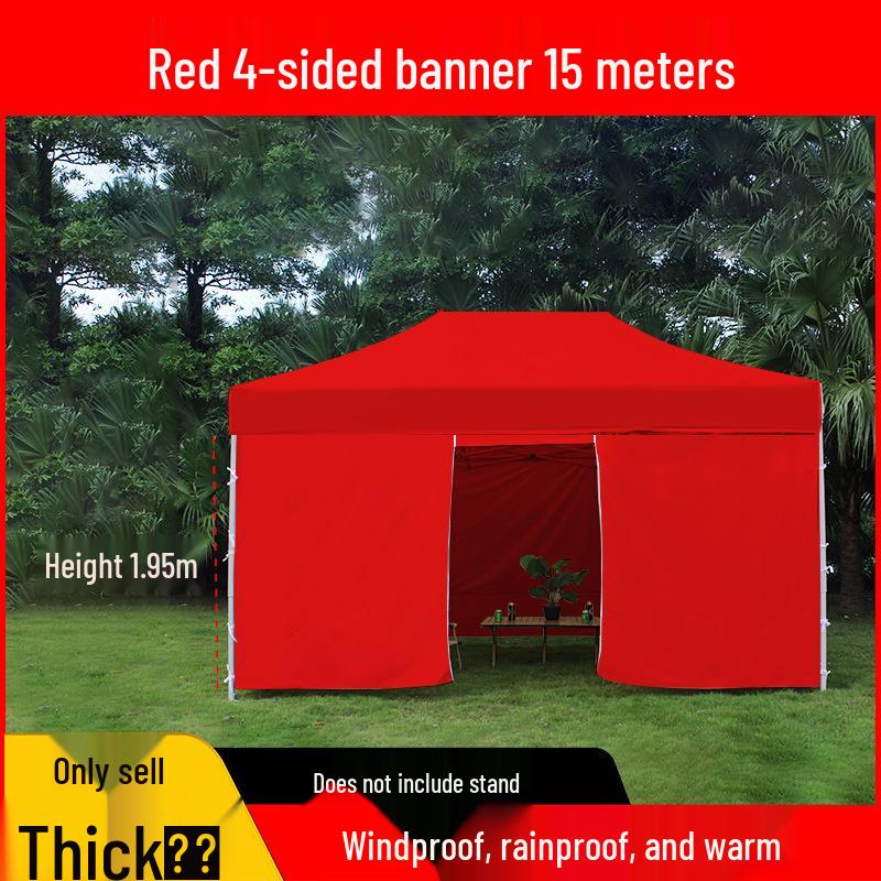 Transparent Tent Side Panel: Windproof & Waterproof Outdoor Canopy Enclosure with Thick Fabric and Durable Edging
