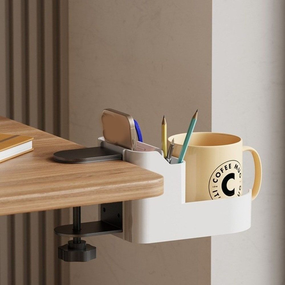 Space-Saving Side Desk Organizer Height Adjustable Desk Mount Organizer  Standing Desk