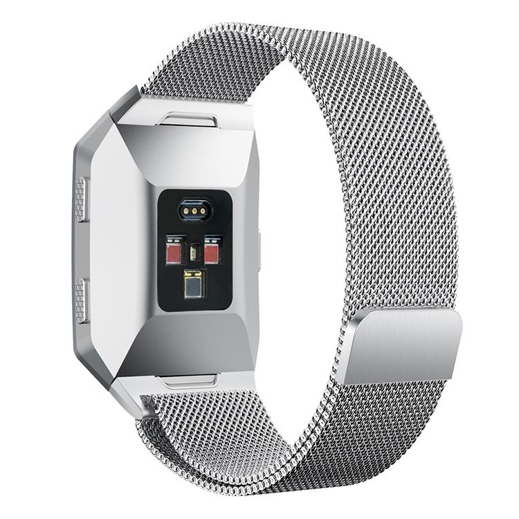 

For Fitbit Ionic Solid Stainless Steel Milanese Mesh Wrist Watch Strap Replacement Silver Color
