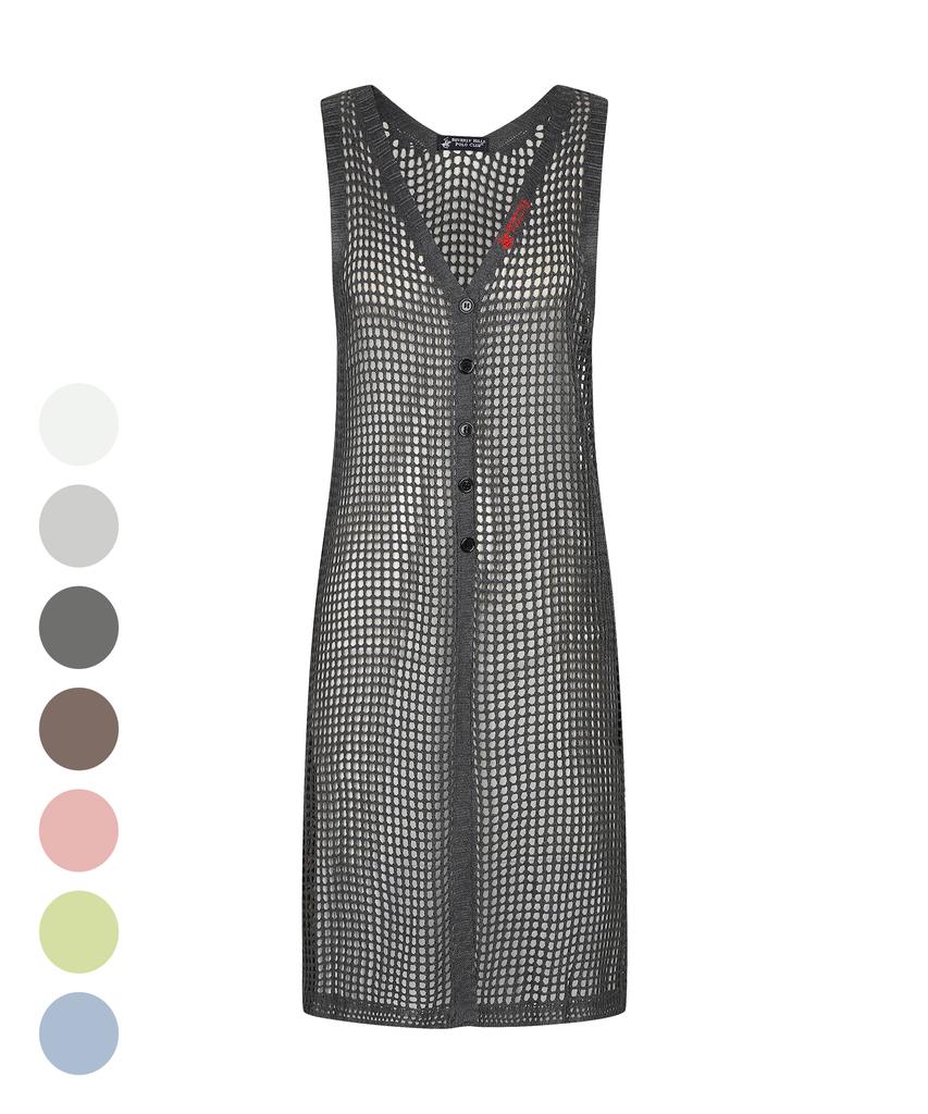 BHPOLOCLUB Women'S Summer Openwork Net Long Vest 8 Colors Op107