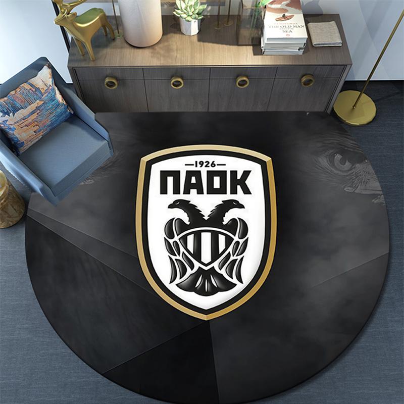 PAOK Round Area Rug,Carpet Rug for Living Room Bedroom Sofa Playroom Decor,Non-slip Floor Mat