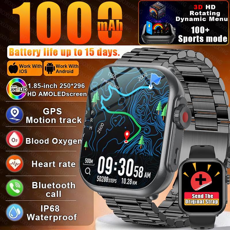 New Watch Ultra 2SE Smart Watch Men Women 1.85-Inch HD AMOLED Full Touch Screen IP68 Waterproof Bluetooth Calling SmartWatch Man