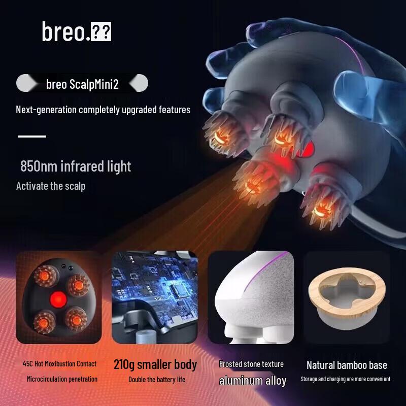Breo ScalpMini2 Head Massager CN plug (adapter included)