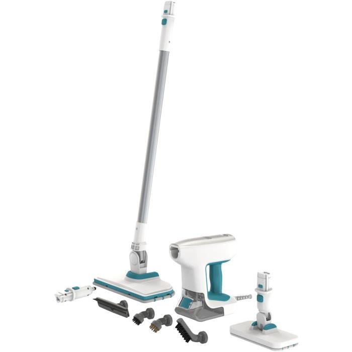 Multifunction Steam Mop - BLACK &; DECKER - BHSM15FX08-QS - 1500 W - 8 Accessories - White / Grey / Blue