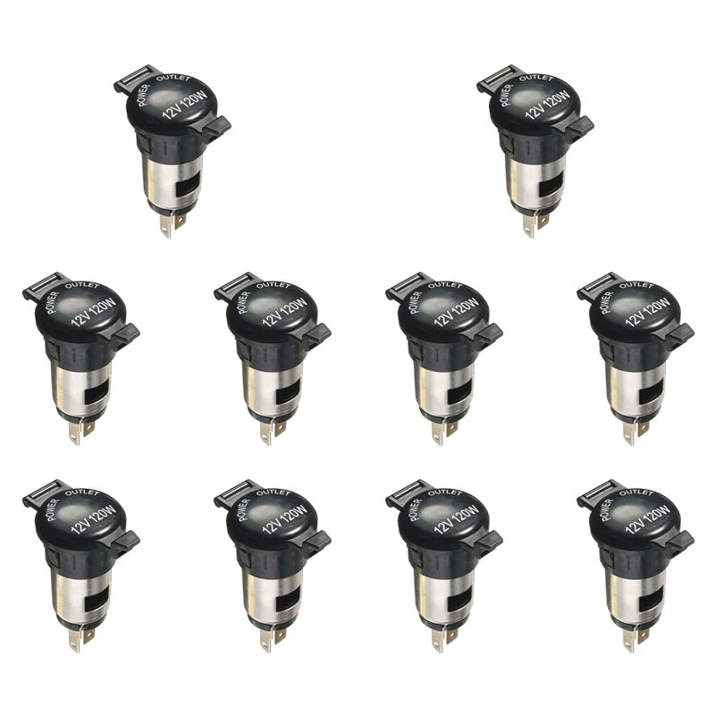 BT-10X 12V 120W Cigarette Lighter Power Socket Plug Outlet For Car Motorcycle Boat