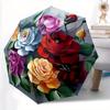 1pc Colorful Roses Automatic Open/close Folding Umbrella, Compact Portable Travel Umbrella,Durable Construction Yy250814150