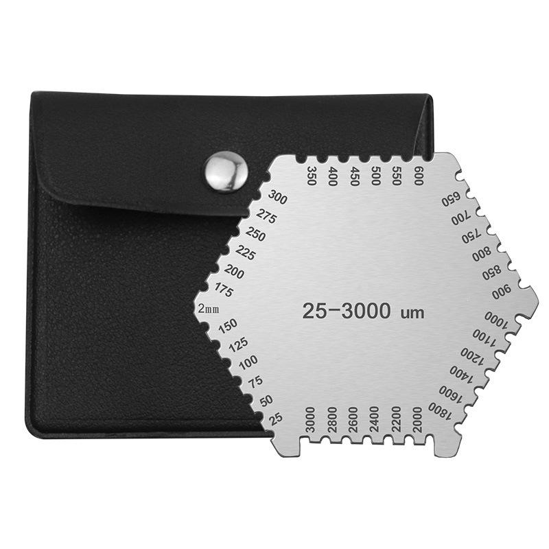 High-Precision Stainless Steel Hexagonal Wet Film Thickness Gauge Comb