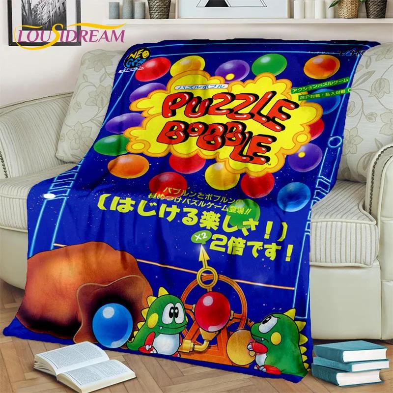 Cartoon Bubble Bobble Game Gamer 3D Blanket,Soft Throw Blanket for Home Bedroom Bed Sofa Picnic Travel Office Cover Blanket Kids