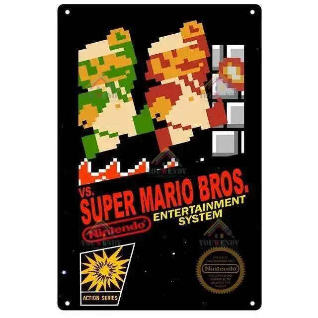 Retro Video Game Metal Poster Classic Gaming Tin Sign Wall Art Man CaveBarCafe Decor X Inches 26T0104 26T0104